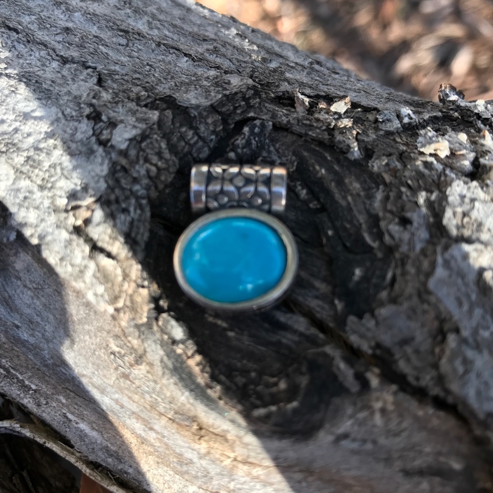 Turquoise and SS Pendant